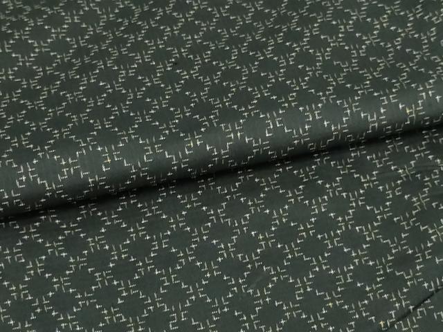平和屋着物▽本場大島紬 単衣 菱文 黒地 正絹 逸品 DAAV9565sf