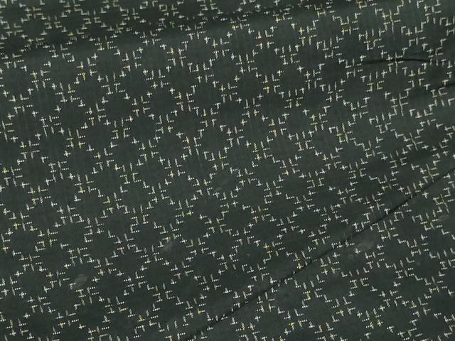平和屋着物▽本場大島紬 単衣 菱文 黒地 正絹 逸品 DAAV9565sf