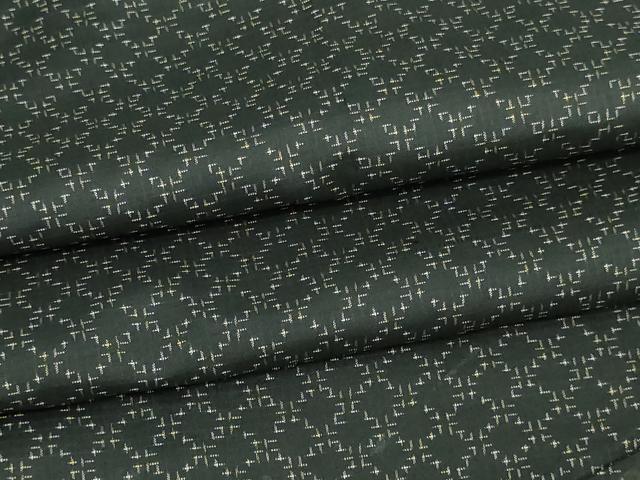 平和屋着物▽本場大島紬 単衣 菱文 黒地 正絹 逸品 DAAV9565sf