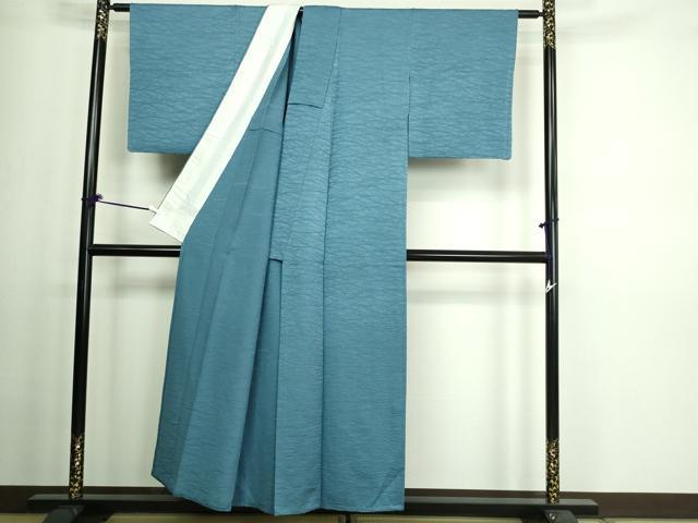 平和屋着物▽上質な色無地　単衣　芝地紋　薄花色　正絹　逸品　DAAV9566sf