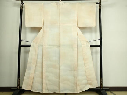 平和屋着物▽上質な小紋 単衣 菱文 暈し染め 正絹 逸品 DAAV9567sf