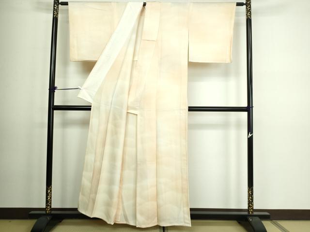 平和屋着物▽上質な小紋 単衣 菱文 暈し染め 正絹 逸品 DAAV9567sf