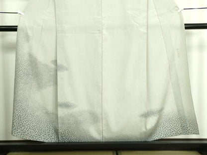 平和屋着物▽本塩沢 訪問着 単衣 藤倉守正 やまだ織 石畳文 正絹 逸品 DAAV9570sf