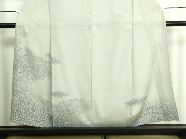 平和屋着物▽本塩沢 訪問着 単衣 藤倉守正 やまだ織 石畳文 正絹 逸品 DAAV9570sf