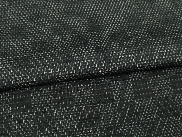 平和屋着物▽上質な紬　単衣　市松文様　正絹　逸品　DAAV9571sf