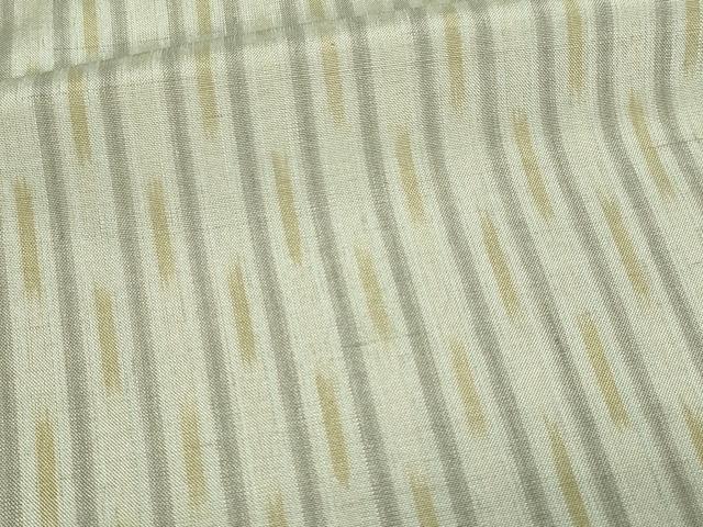 平和屋着物▽五代目・諏訪好風 紬 単衣 間道 反端付き 正絹 逸品 DAAV9572sf