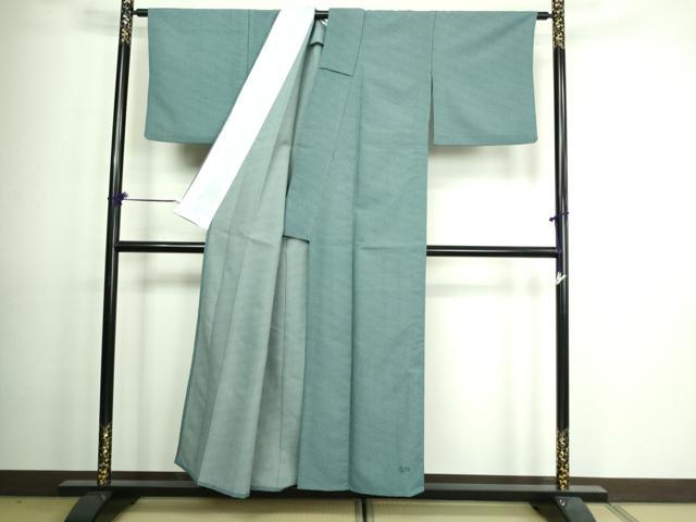 平和屋着物▽小紋　単衣　吉祥文　洗える着物　DAAV9574sf