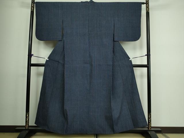 平和屋着物▽上質な紬 単衣 間道 正絹 逸品 DAAV9575sf