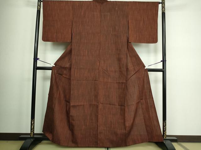平和屋着物▽上質な紬 単衣 霞文 正絹 逸品 DAAV9577sf