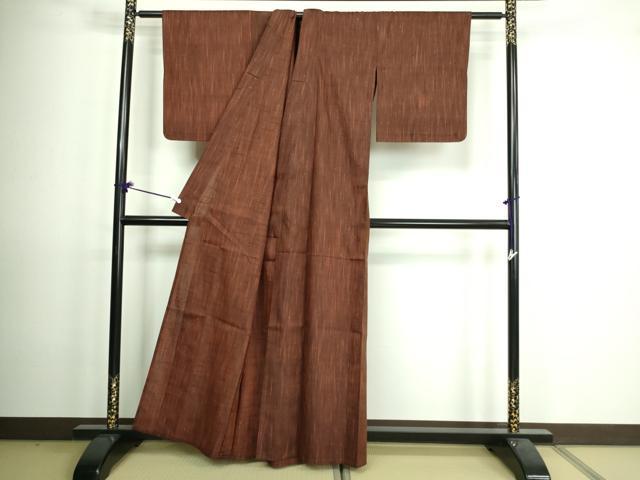平和屋着物▽上質な紬 単衣 霞文 正絹 逸品 DAAV9577sf