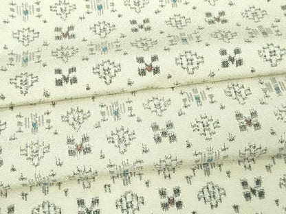 平和屋着物▽上質な紬　単衣　吉祥文　正絹　逸品　DAAV9578sf