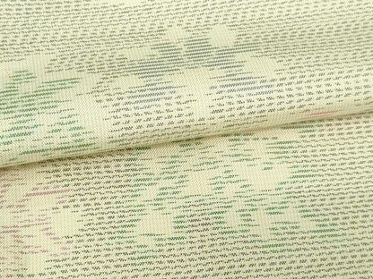 平和屋着物▽本場大島紬 白大島 単衣 花唐草文 正絹 逸品 DAAV9580sf