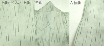 平和屋着物▽上質な小紋 単衣 変わり縞 正絹 逸品 DAAV9587sf