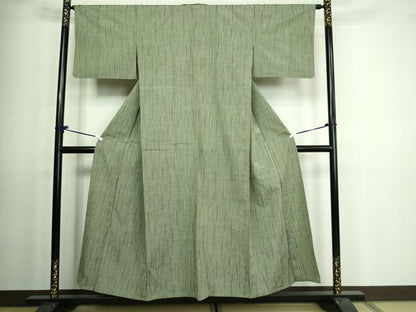 平和屋着物▽上質な紬 単衣 変わり間道 正絹 逸品 DAAV9590sf