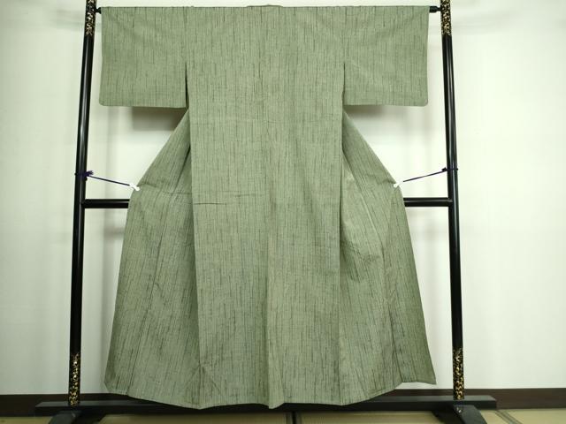 平和屋着物▽上質な紬 単衣 変わり間道 正絹 逸品 DAAV9590sf