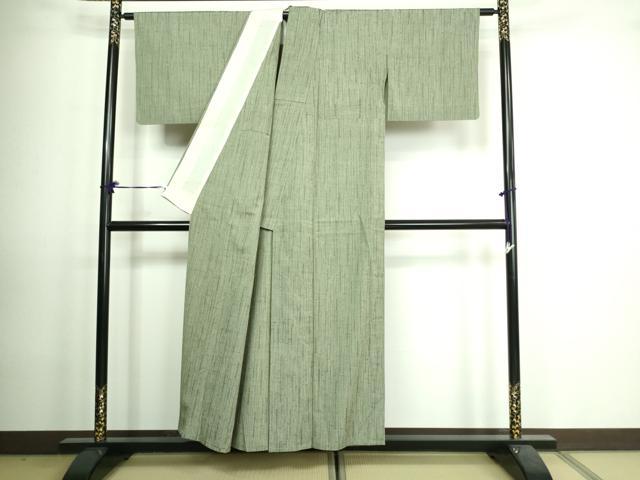 平和屋着物▽上質な紬 単衣 変わり間道 正絹 逸品 DAAV9590sf