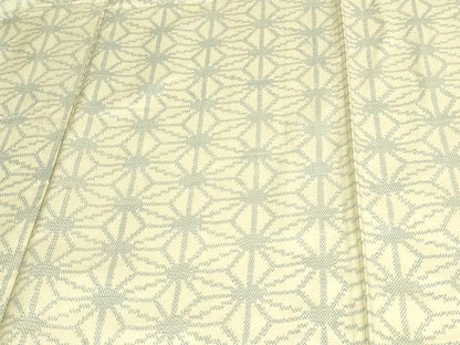 平和屋着物▽本場大島紬 白大島 単衣 麻の葉文様 正絹 逸品 未使用 DAAV9591sf