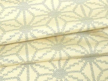 平和屋着物▽本場大島紬 白大島 単衣 麻の葉文様 正絹 逸品 未使用 DAAV9591sf