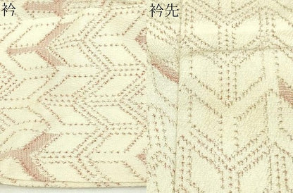 平和屋着物▽上質なお召　単衣　変わり間道　正絹　逸品　DAAV9595sf