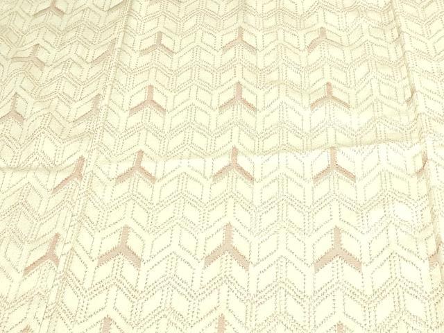平和屋着物▽上質なお召　単衣　変わり間道　正絹　逸品　DAAV9595sf