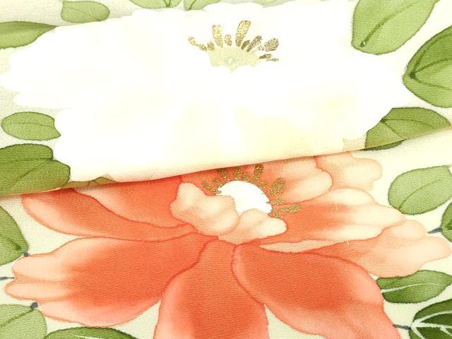 平和屋着物▽訪問着 単衣 枝花文 金彩 正絹 逸品 DAAV9600sf