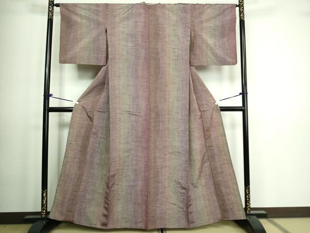 平和屋着物▽上質な紬 単衣 霞文 正絹 逸品 DAAV9601sf