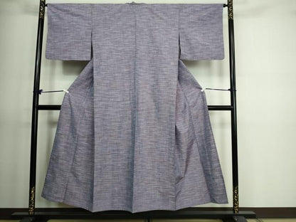 平和屋着物▽上質な紬 単衣 格子 正絹 逸品 DAAV9605sf