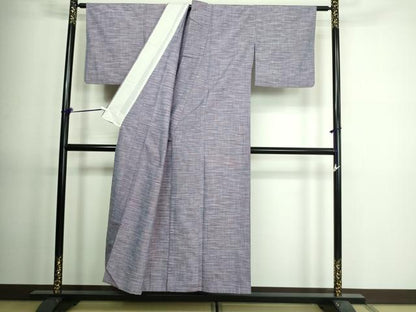 平和屋着物▽上質な紬 単衣 格子 正絹 逸品 DAAV9605sf