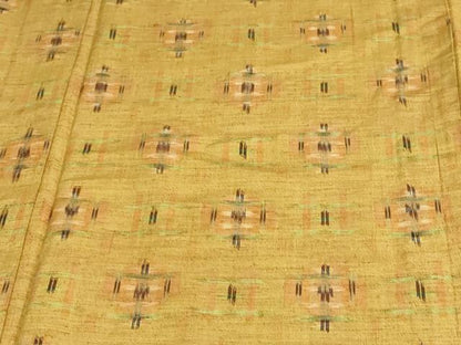 平和屋着物▽上質な紬 単衣 吉祥花文 正絹 逸品 DAAV9608sf
