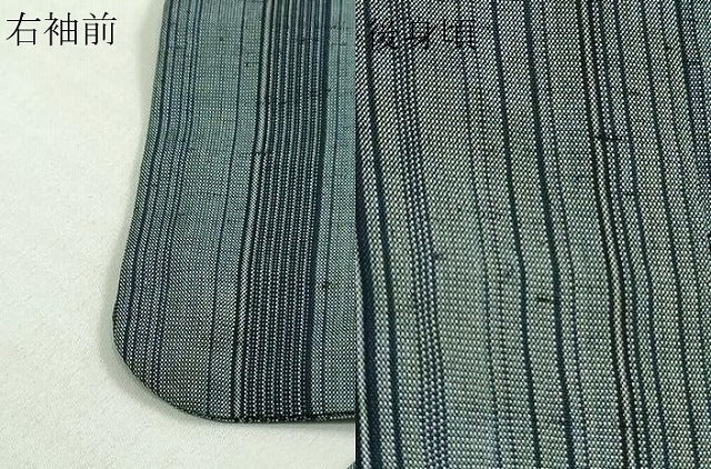 平和屋着物▽上質な紬 単衣 間道 正絹 逸品 DAAV9612sf