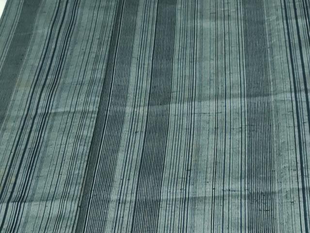 平和屋着物▽上質な紬 単衣 間道 正絹 逸品 DAAV9612sf
