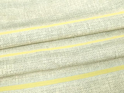平和屋着物▽上質な紬　単衣　亀甲文　正絹　逸品　DAAV9613sf