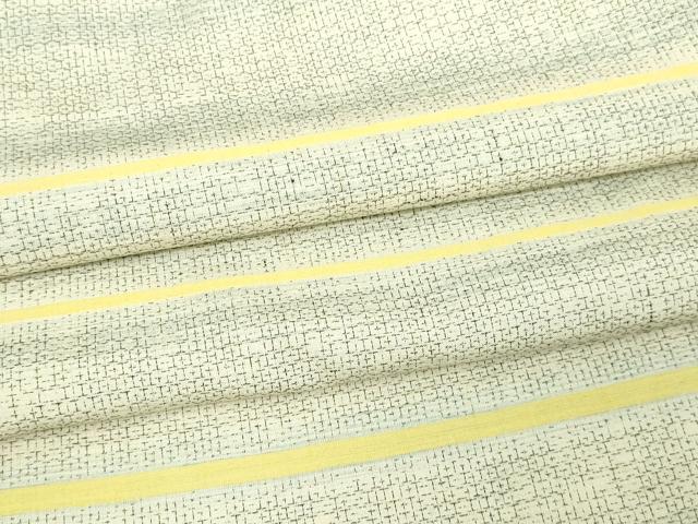 平和屋着物▽上質な紬　単衣　亀甲文　正絹　逸品　DAAV9613sf