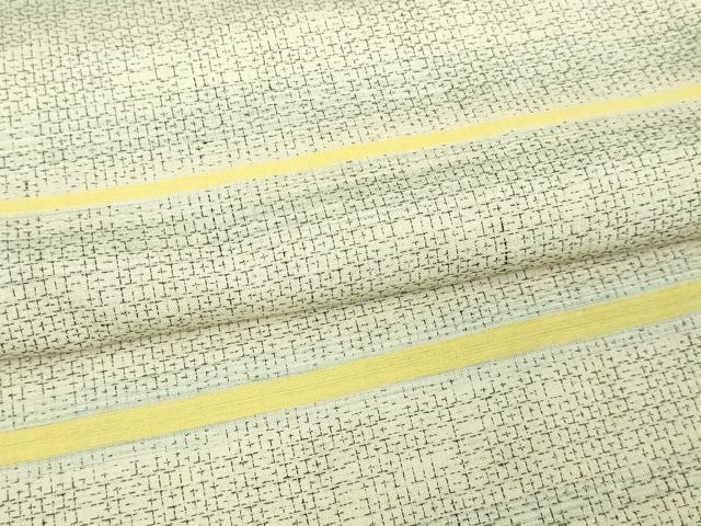 平和屋着物▽上質な紬　単衣　亀甲文　正絹　逸品　DAAV9613sf
