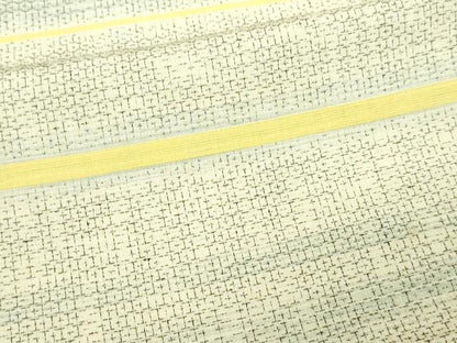 平和屋着物▽上質な紬　単衣　亀甲文　正絹　逸品　DAAV9613sf