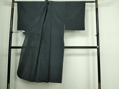 平和屋着物▽男性 本塩沢 単衣 90亀甲 亀甲文 正絹 逸品 DAAV9620sf