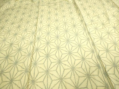 平和屋着物▽上質な紬 単衣 麻の葉文様 正絹 逸品 DAAV9621sf