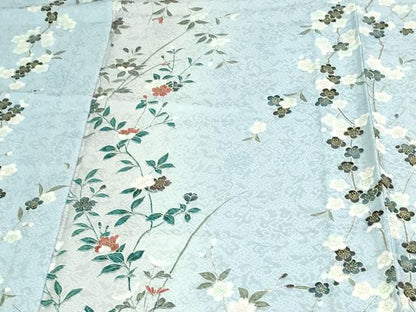 平和屋着物▽上質な小紋　単衣　草花文　暈し染め　金彩　正絹　逸品　未使用　DAAV9622sf