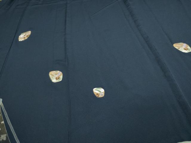 平和屋着物▽訪問着　単衣　刺繍　宝尽くし草花文　金彩　正絹　逸品　DAAV9624sf