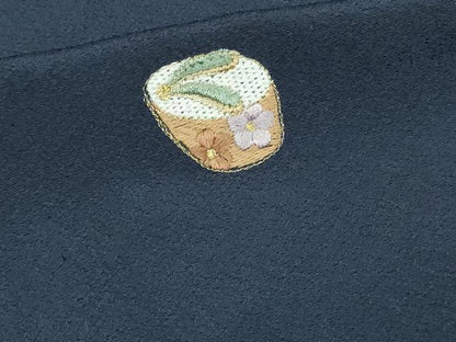 平和屋着物▽訪問着　単衣　刺繍　宝尽くし草花文　金彩　正絹　逸品　DAAV9624sf
