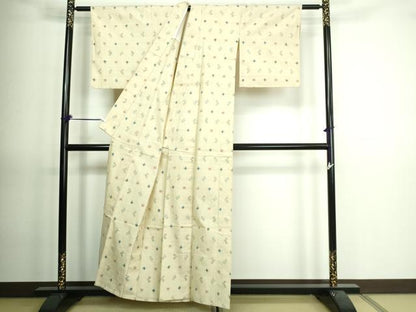 平和屋着物▽上質な紬 単衣 吉祥文 正絹 逸品 DAAV9627sf