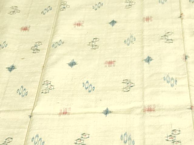 平和屋着物▽上質な紬 単衣 吉祥文 正絹 逸品 DAAV9627sf