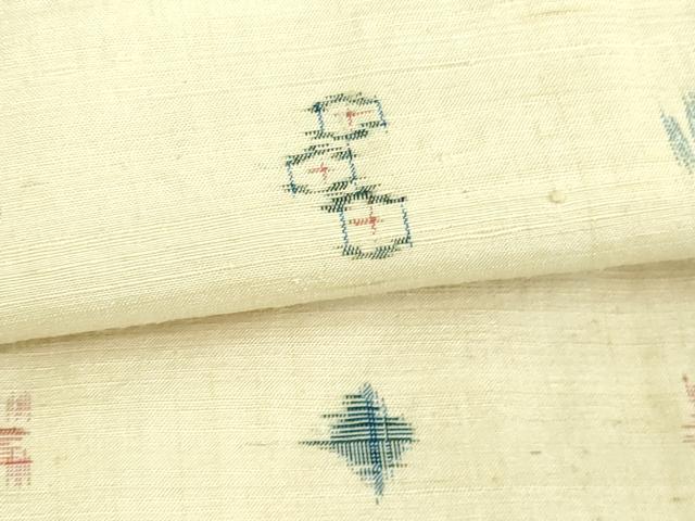 平和屋着物▽上質な紬 単衣 吉祥文 正絹 逸品 DAAV9627sf