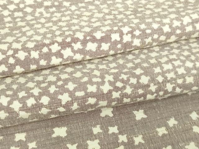 平和屋着物▽上質な紬 単衣 舞花文 正絹 逸品 DAAV9630sf