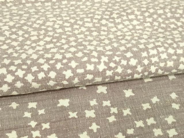 平和屋着物▽上質な紬 単衣 舞花文 正絹 逸品 DAAV9630sf
