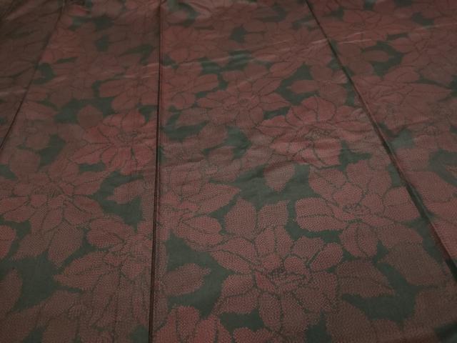 平和屋着物▽本場大島紬　単衣　舞花文　正絹　逸品　DAAV9632sf