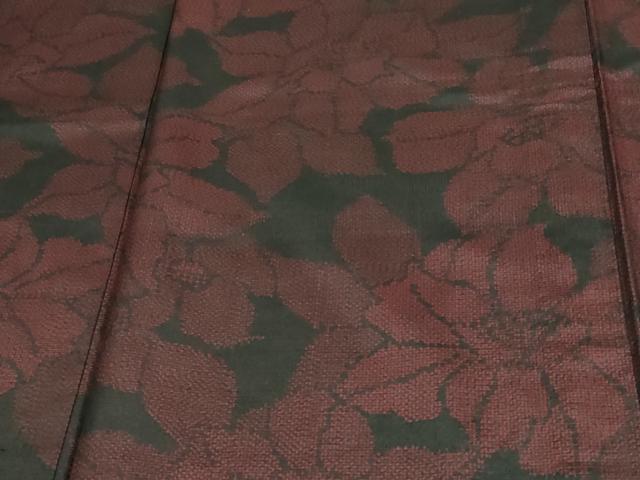 平和屋着物▽本場大島紬　単衣　舞花文　正絹　逸品　DAAV9632sf