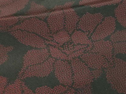 平和屋着物▽本場大島紬　単衣　舞花文　正絹　逸品　DAAV9632sf