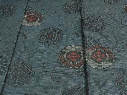 平和屋着物▽本場大島紬 単衣 正倉院花文 正絹 逸品 DAAV9636sf
