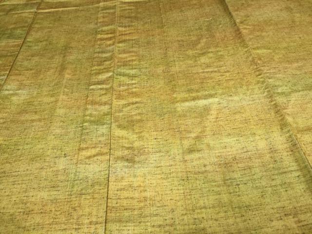 平和屋着物▽上質な紬　単衣　霞文　正絹　逸品　DAAV9637sf